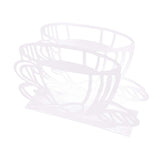 Maxbell Napkin Holder Serviette Vertical Metal for Kitchen Cocktail Parties Office white