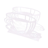 Maxbell Napkin Holder Serviette Vertical Metal for Kitchen Cocktail Parties Office white