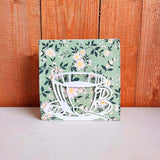 Maxbell Napkin Holder Serviette Vertical Metal for Kitchen Cocktail Parties Office white