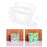 Maxbell Napkin Holder Serviette Vertical Metal for Kitchen Cocktail Parties Office white