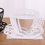 Maxbell Napkin Holder Serviette Vertical Metal for Kitchen Cocktail Parties Office white