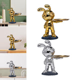 Maxbell Rabbit Desk Storage Tray Statue Creative Figurine Decor Apartment Office Aureate