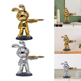 Maxbell Rabbit Desk Storage Tray Statue Creative Figurine Decor Apartment Office Aureate