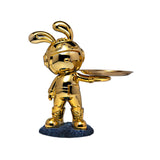 Maxbell Rabbit Desk Storage Tray Statue Creative Figurine Decor Apartment Office Aureate