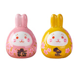 Maxbell Rabbit Statue Desktop Ornament Animal Model for Spring Festival Decor pink