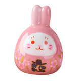 Maxbell Rabbit Statue Desktop Ornament Animal Model for Spring Festival Decor pink