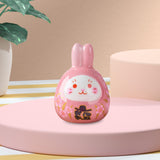 Maxbell Rabbit Statue Desktop Ornament Animal Model for Spring Festival Decor pink