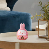 Maxbell Rabbit Statue Desktop Ornament Animal Model for Spring Festival Decor pink