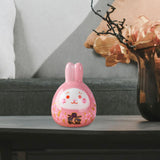 Maxbell Rabbit Statue Desktop Ornament Animal Model for Spring Festival Decor pink