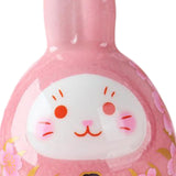 Maxbell Rabbit Statue Desktop Ornament Animal Model for Spring Festival Decor pink