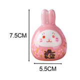 Maxbell Rabbit Statue Desktop Ornament Animal Model for Spring Festival Decor pink