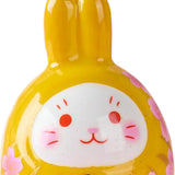 Maxbell Rabbit Statue Desktop Ornament Animal Model for Spring Festival Decor yellow