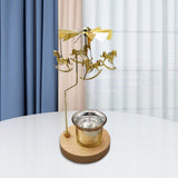 Maxbell Tea Light Candle Holder Rotating Candlestick for Gift New Year Festivals Gold