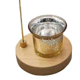 Maxbell Tea Light Candle Holder Rotating Candlestick for Gift New Year Festivals Gold