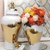 Maxbell Simple Ginger Jar with Lid Collection Jar Vase for Weddings Living Room