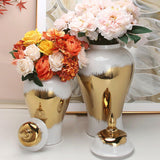 Maxbell Simple Ginger Jar with Lid Collection Jar Vase for Weddings Living Room