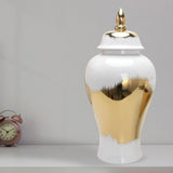Maxbell Simple Ginger Jar with Lid Collection Jar Vase for Weddings Living Room