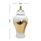 Maxbell Simple Ginger Jar with Lid Collection Jar Vase for Weddings Living Room