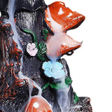 Maxbell Creative Backflow Incense Burner Mushroom Figurine for Home Office Indoor