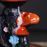 Maxbell Creative Backflow Incense Burner Mushroom Figurine for Home Office Indoor