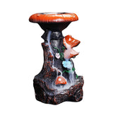 Maxbell Creative Backflow Incense Burner Mushroom Figurine for Home Office Indoor