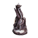 Maxbell Backflow Incense Burner Waterfall Censer Crafts Lotus for Relaxation Office