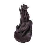 Maxbell Backflow Incense Burner Waterfall Censer Crafts Lotus for Relaxation Office