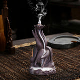Maxbell Backflow Incense Burner Waterfall Censer Crafts Lotus for Relaxation Office