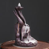 Maxbell Backflow Incense Burner Waterfall Censer Crafts Lotus for Relaxation Office
