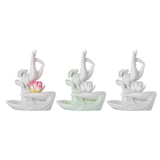 Maxbell Ceramic Buddha Hand Backflow Incense Holder Exquisite Workmanship Elegant Pink Flower White