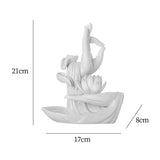 Maxbell Ceramic Buddha Hand Backflow Incense Holder Exquisite Workmanship Elegant White Flower White