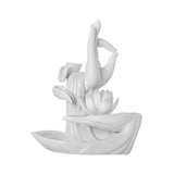 Maxbell Ceramic Buddha Hand Backflow Incense Holder Exquisite Workmanship Elegant White Flower White