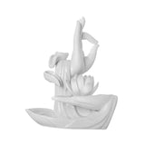 Maxbell Ceramic Buddha Hand Backflow Incense Holder Exquisite Workmanship Elegant White Flower White