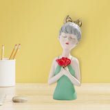 Maxbell Girls Resin Statues Figurine Sculptures Decoration Porch Creative Figure Green