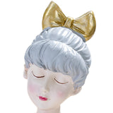 Maxbell Girls Resin Statues Figurine Sculptures Decoration Porch Creative Figure Pink