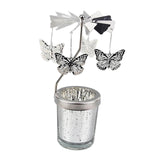 Maxbell Rotating Candle Holder Centerpieces Tealight Holders Tray Ornament for Party Butterfly