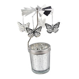 Maxbell Rotating Candle Holder Centerpieces Tealight Holders Tray Ornament for Party Butterfly