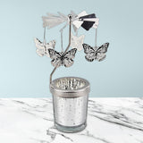 Maxbell Rotating Candle Holder Centerpieces Tealight Holders Tray Ornament for Party Butterfly