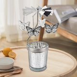 Maxbell Rotating Candle Holder Centerpieces Tealight Holders Tray Ornament for Party Butterfly