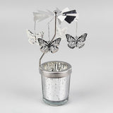 Maxbell Rotating Candle Holder Centerpieces Tealight Holders Tray Ornament for Party Butterfly