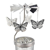 Maxbell Rotating Candle Holder Centerpieces Tealight Holders Tray Ornament for Party Butterfly