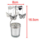 Maxbell Rotating Candle Holder Centerpieces Tealight Holders Tray Ornament for Party Butterfly