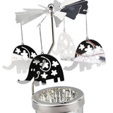 Maxbell Rotating Candle Holder Centerpieces Tealight Holders Tray Ornament for Party Elephant