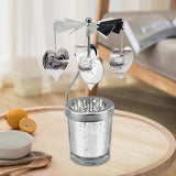 Maxbell Spinning Tea Light Candle Holder Rotating Candlestick for Festive Wedding Heart