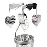 Maxbell Spinning Tea Light Candle Holder Rotating Candlestick for Festive Wedding Heart