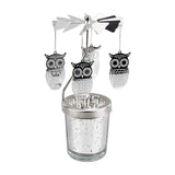 Maxbell Spinning Tea Light Candle Holder Rotating Candlestick for Festive Wedding Owl