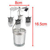 Maxbell Spinning Tea Light Candle Holder Rotating Candlestick for Festive Wedding Owl