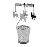 Maxbell Spinning Tea Light Candle Holder Rotating Candlestick for Festive Wedding Elk