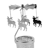 Maxbell Spinning Tea Light Candle Holder Rotating Candlestick for Festive Wedding Elk