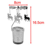 Maxbell Spinning Tea Light Candle Holder Rotating Candlestick for Festive Wedding Elk
